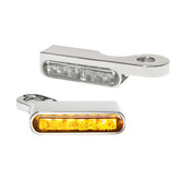 Heinz Bikes Handlebar Mounting Led Blinkers Amber/Chrome Turn Signals Heinz Bikes
