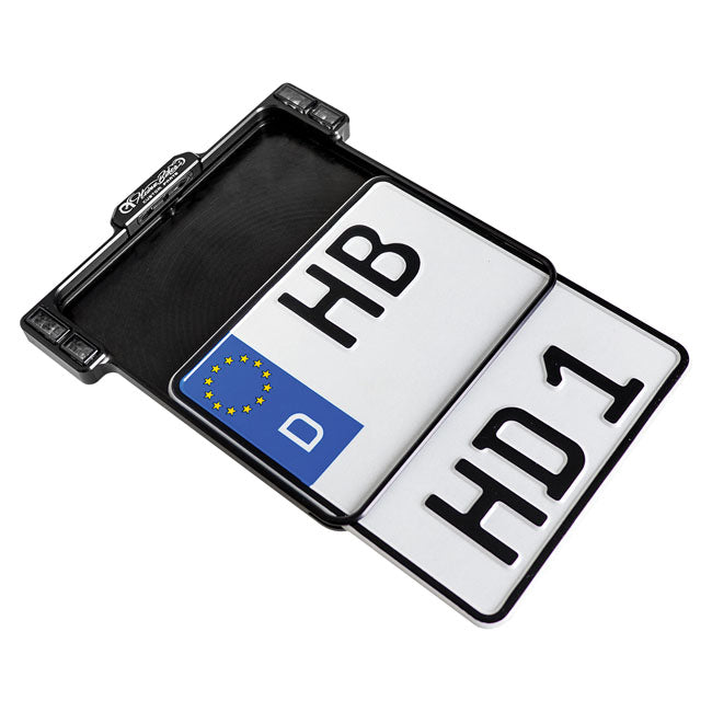 Heinz Bikes All Inn 2.0 Black Lic Plate W/Turn Sig, Brake, Rear Light License Plate Holders Heinz Bikes