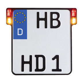 Heinz Bikes All Inn 2.0 Black Lic Plate W/Turn Sig, Brake, Rear Light License Plate Holders Heinz Bikes