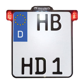 Heinz Bikes All Inn 2.0 Black Lic Plate Holder W/Led Light Brk & Rr License Plate Holders Heinz Bikes
