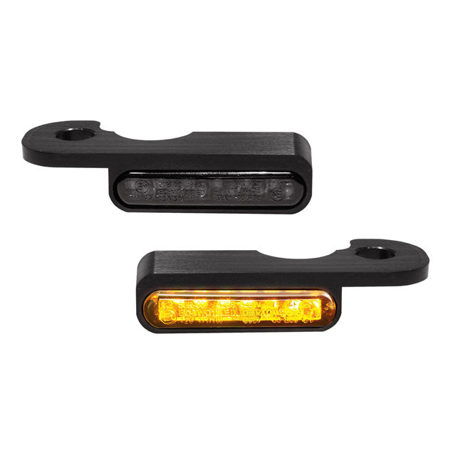 Heinz Bikes Handlebar Mounting Led Blinkers Amber/Black Turn Signals Heinz Bikes