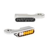 Heinz Bikes Handlebar Mounting Led Blinkers W/Position Light Chrome Turn Signals Heinz Bikes