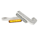 Heinz Bikes Handlebar Mounting Led Blinkers Amber/Chrome Turn Signals Heinz Bikes