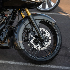 Arlen Ness Carbon Fiber Rapper Front Fenders, Fat 21" - 24+ Touring Fender Front Arlen Ness