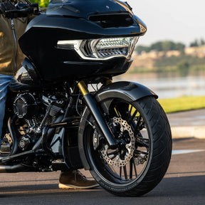 Arlen Ness Carbon Fiber Rapper Front Fenders, Fat 21" - 24+ Touring Fender Front Arlen Ness