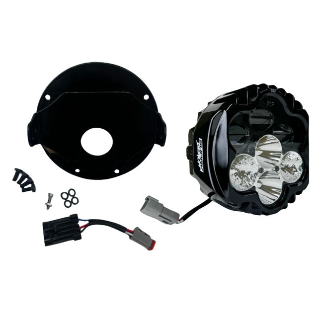 Custom Dynamics Shark Demon™ 2 Performance LED Headlight - 22+ FXLRST Headlamp Kits Custom Dynamics