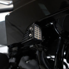 Custom Dynamics Low Rider ST High-Performance Led Front Turn Signal, Gloss Black - 22-25 Softail Low Rider ST Indicator Lights Led Custom Dynamics