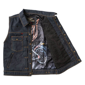 WCC x 13 1/2 Dominator RAW denim riding vest VESTS West Coast Choppers