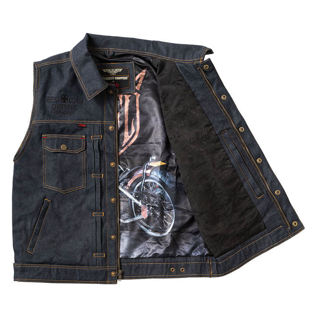 WCC x 13 1/2 Dominator RAW denim riding vest VESTS West Coast Choppers