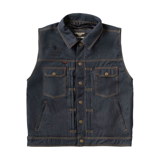 WCC x 13 1/2 Dominator RAW denim riding vest VESTS West Coast Choppers