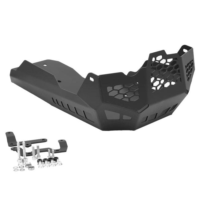 Zieger, skid plate / crankcase guard. Black Skid Plate Zieger