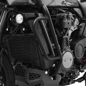 Zieger, crash bar / engine guard set. Black ENGINE GUARDS Zieger
