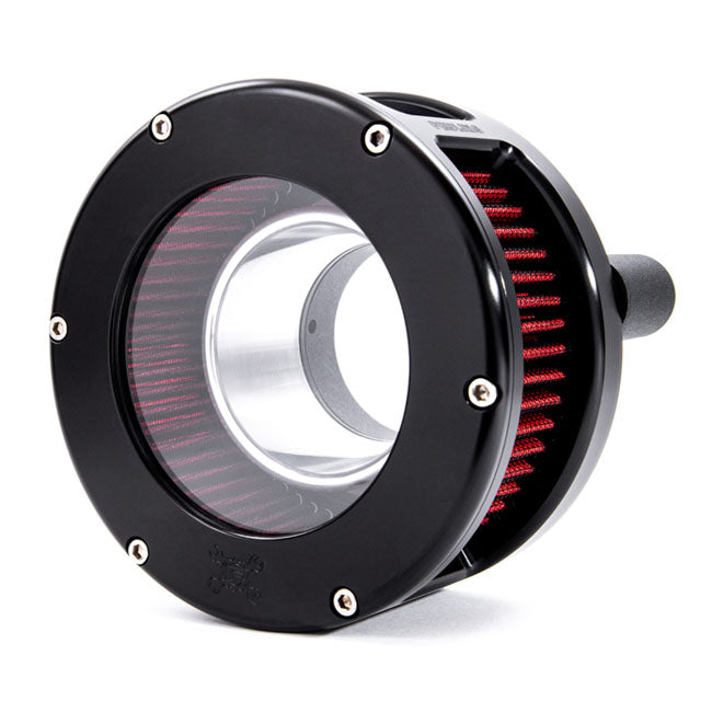 Feuling Parts BA Air Cleaner Kit, Black Finish & Red Filter - 17-24 Milwaukee 8 Air Cleaner Feuling
