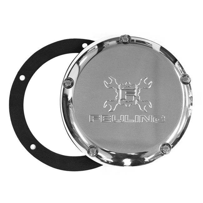 Feuling, derby cover. Gear Cross Wrench. Polished Derby Cover Feuling