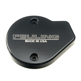 Feuling, timer cover. Feuling text logo. Black CC CAM COVERS Feuling