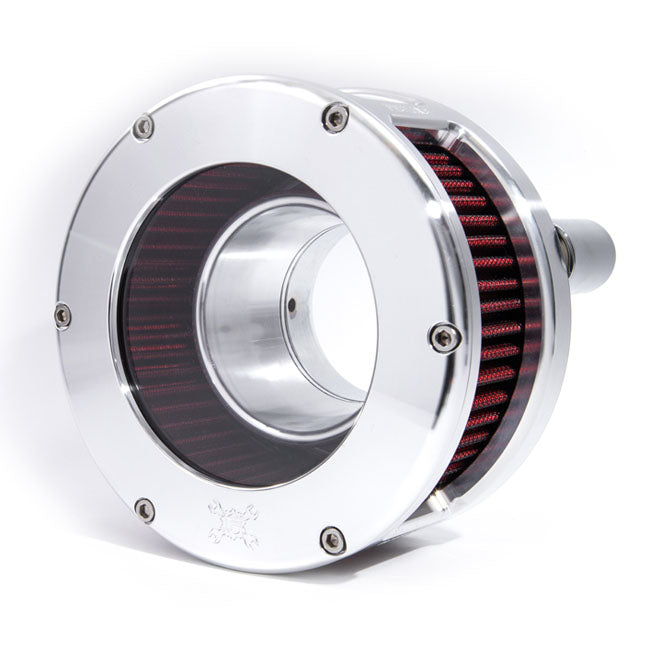 Feuling, BA air cleaner. Raw. Red filter. Clear cover Air Cleaner Feuling
