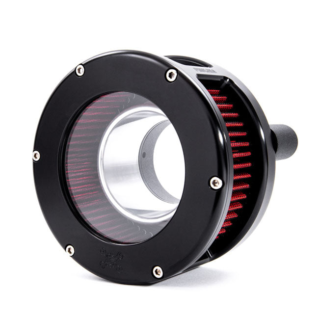 Feuling, BA air cleaner. Black. Red filter. Clear cover Air Cleaner Feuling