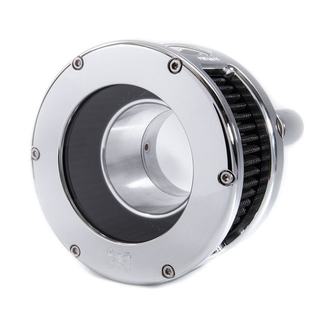 Feuling, BA air cleaner. Chrome. Black filter. Clear cover Air Cleaner Feuling