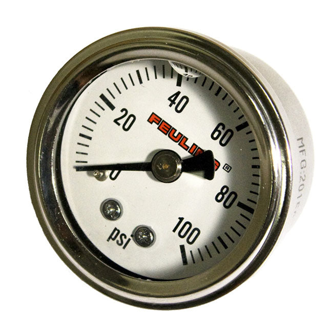 Feuling Parts Gauge Pressure Liq Wht Oil Pressure Gauges Feuling
