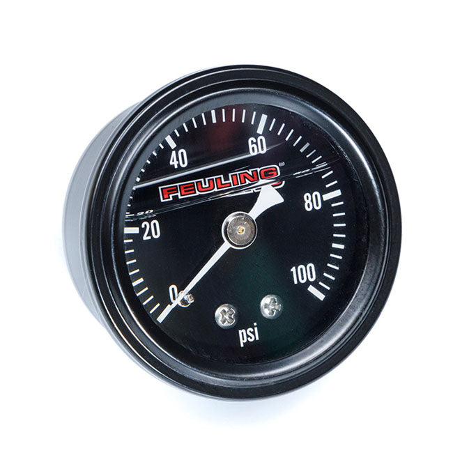Feuling Parts Gauge Pressure Liq Blk Oil Pressure Gauges Feuling