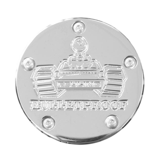 Feuling, point cover. Tank logo. Chrome POINT COVERS Feuling