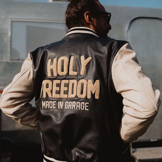 Holy Freedom Varsity Black Jacket Jackets Male Holy Freedom
