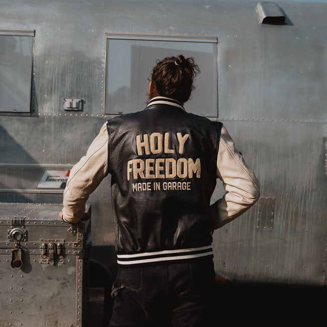 Holy Freedom Varsity Black Jacket Jackets Male Holy Freedom
