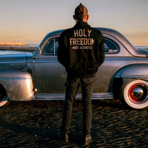 Holy Freedom Crew Bomber jacket black JACKETS MALE Holy Freedom