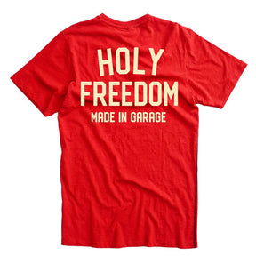 Holy Freedom Crew t-shirt red T-SHIRTS Holy Freedom