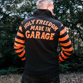 Holy Freedom Garage Zip Sweatshirt Orange/Black Sweatshirts Holy Freedom