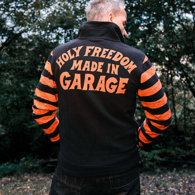 Holy Freedom Garage Zip Sweatshirt Orange/Black Sweatshirts Holy Freedom