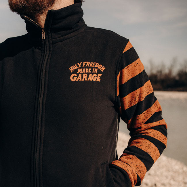 Holy Freedom Garage Zip Sweatshirt Orange/Black Sweatshirts Holy Freedom