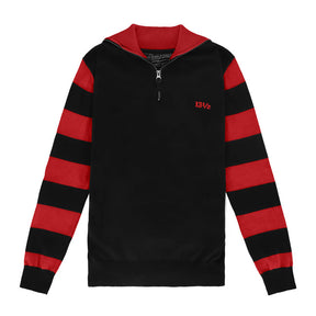 13 1/2 Outlaw half-zip sweater black/red SWEATSHIRTS 13 And A Half Company