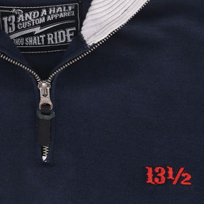 13 1/2 Outlaw half-zip sweater navy/offwhite SWEATSHIRTS 13 And A Half Company
