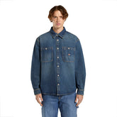 Dickies Mechanic Denim Shirt, Khaki Tinted Blue Shirts Dickies S