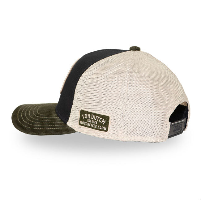Von Dutch Semi-Curved Skull cap black/green/white CAPS Von Dutch