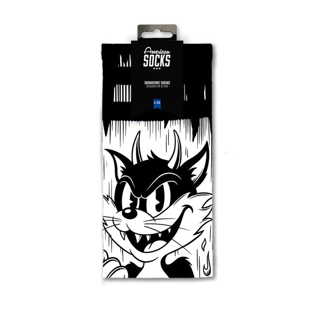American Socks Evil Cat Signature socks white Socks American Socks