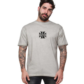 WCC Og Lbc Cross t-shirt Vintage grey wash T-SHIRTS West Coast Choppers