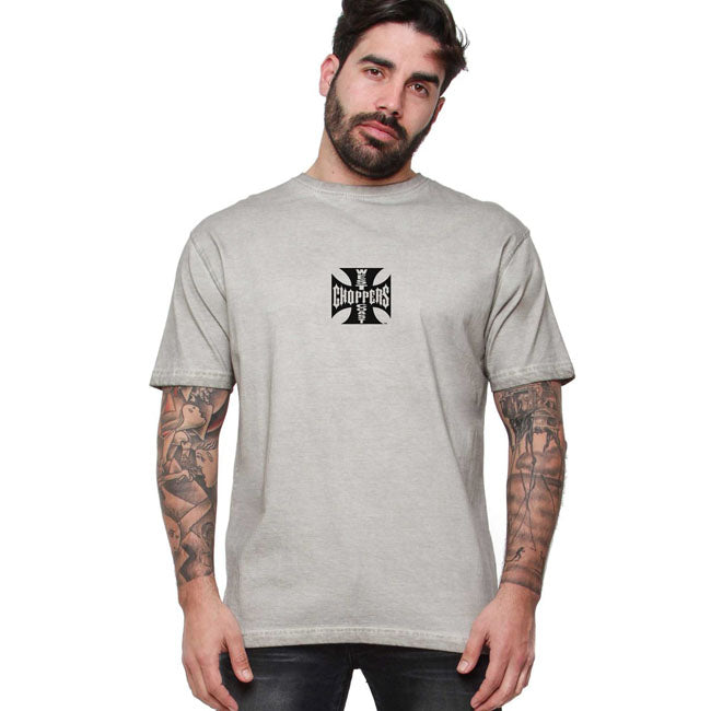 WCC Og Lbc Cross t-shirt Vintage grey wash T-SHIRTS West Coast Choppers