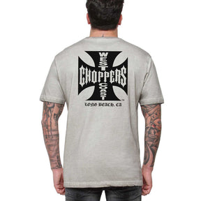 WCC Og Lbc Cross t-shirt Vintage grey wash T-SHIRTS West Coast Choppers
