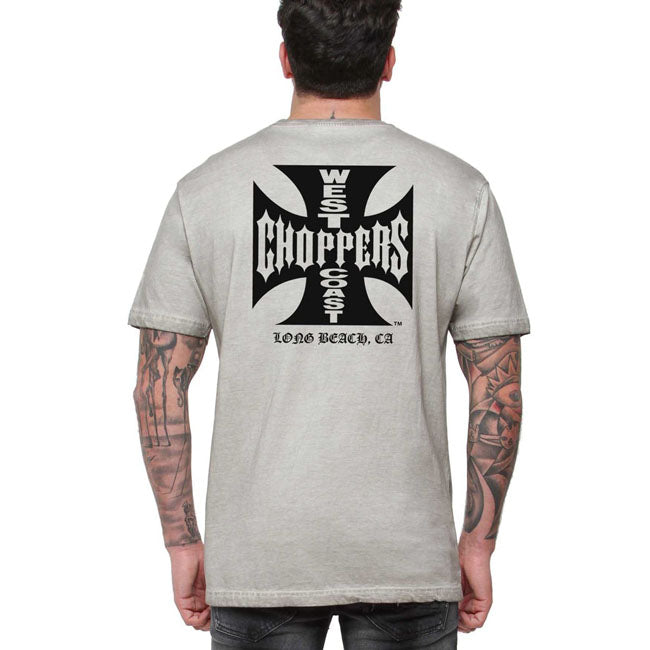 WCC Og Lbc Cross t-shirt Vintage grey wash T-SHIRTS West Coast Choppers