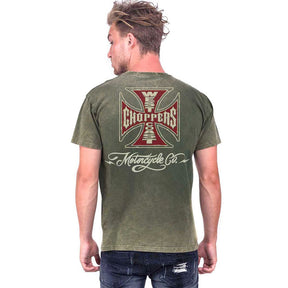 WCC Motorcycle Co. Vintage t-shirt green wash T-SHIRTS West Coast Choppers