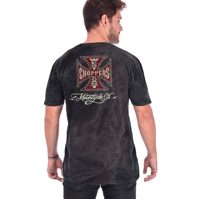 WCC Motorcycle Co. Vintage t-shirt black wash T-SHIRTS West Coast Choppers