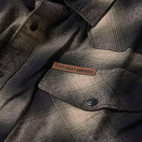 WCC Outlaw Flannel shirt olive/beige SHIRTS West Coast Choppers
