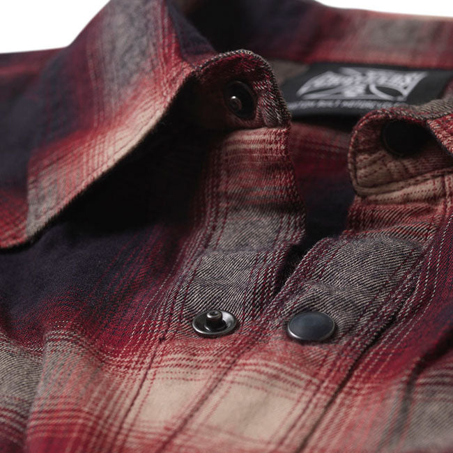 WCC Outlaw Flannel shirt red/grey SHIRTS West Coast Choppers