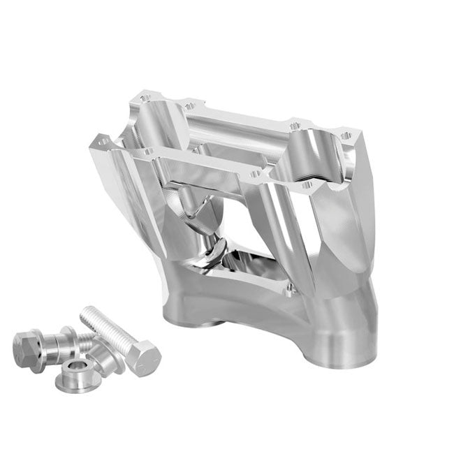 1-1/8" Topless Isolated & Kickback Risers 5" Rise, Raw - 18+ Softail & Touring Risers Kraus Motor Co.