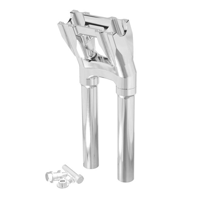 Kraus Motor Co. 1-1/8" Topless Isolated & Kickback Risers 12" Rise, Raw - 18+ Softail & Touring Risers Kraus Motor Co.