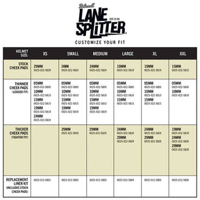 Biltwell Lane Splitter helmet liner set + pads HELMETS Biltwell
