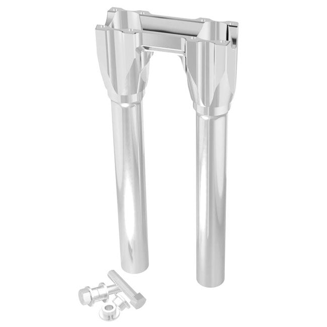 1" Topless Isolated Straight Risers 12" Rise, Raw - 18+ Softail & Touring Risers Kraus Motor Co.