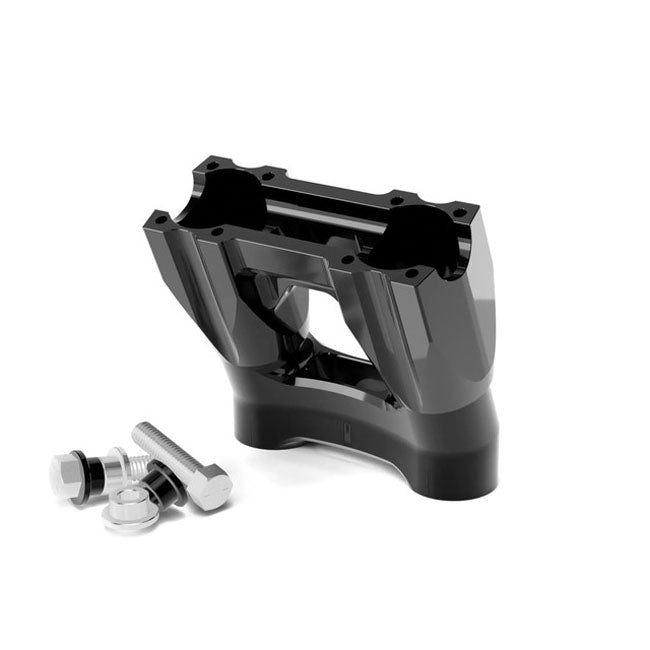 Kraus Motor Co. 1" Topless Isolated & Kickback Risers 5" Rise, Black - 18+ Softail & Touring Risers Kraus Motor Co.